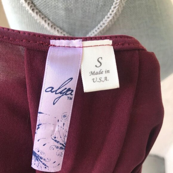 Antho Alya Plum Strappy Wrap Front Long Sleeve Top - Picture 6 of 7